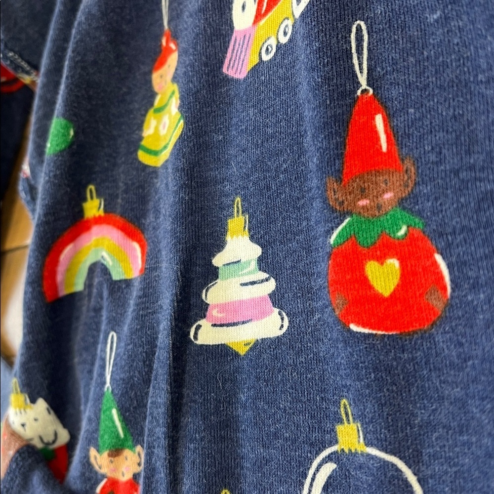 Hanna andersson Christmas ornament adult medium cotton pajama top holiday - Picture 3 of 7